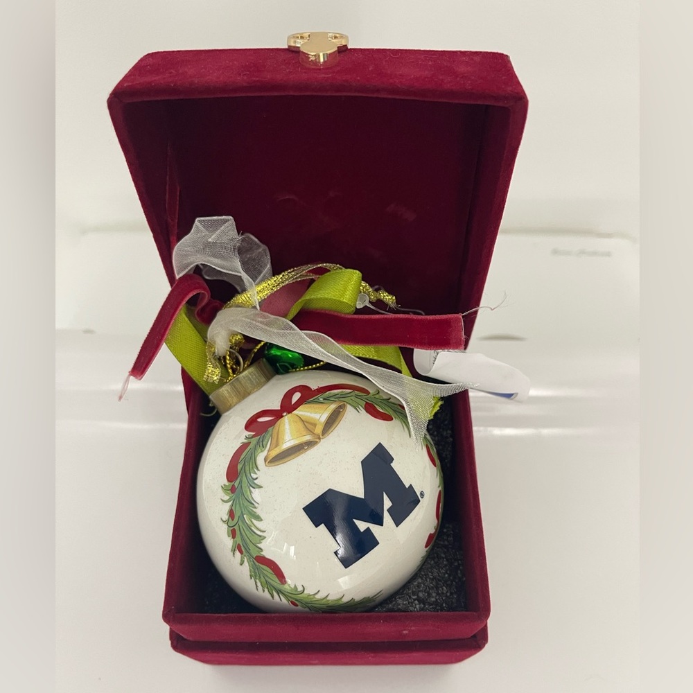 University of Michigan NEW Ornament - Go Blue in box.